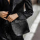 Printed Elegant All-matching Slim Fit Coat XL - side view showing details