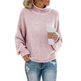 Solid Turtleneck Pullover Sweater Winter Fashion Casual Knitted Long-Sleeved Top Women's Clothing Meifu Market