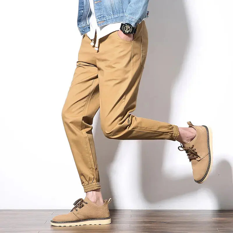 Men's small feet nine pants casual pants Harlan pants beam pants 