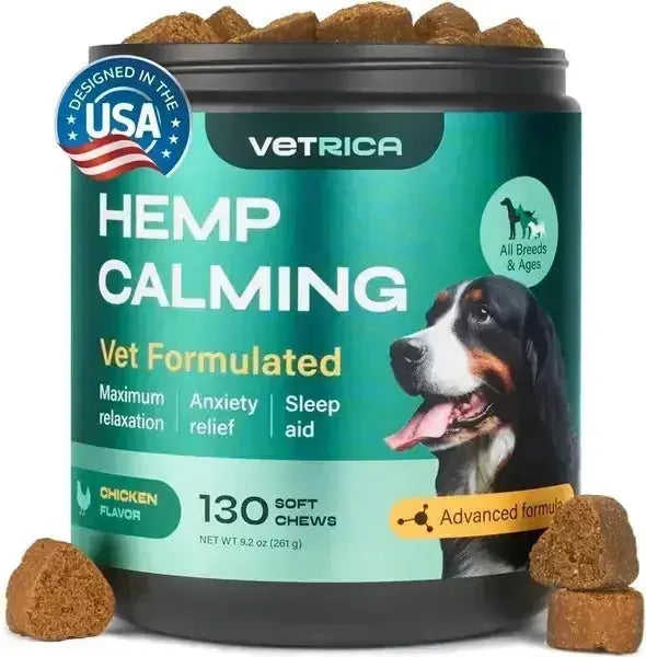 Calming Chews For Dogs Chicken Flavor All Canine Breeds Vet Visits Travel 130 Chews 1pcs - main product image