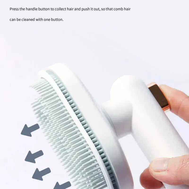 Pet Comb Cat Dog To Remove Floating Hair Pet Hair Brush Hair Removal Artifact Pet Grooming Brush Supplies Self Cleaning Comb Pet Products Meifu Market