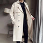 Beige Double Breasted Trench Coat For Men meifu market