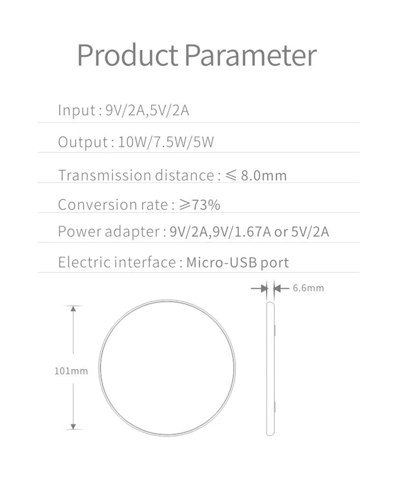 10W Qi Wireless Charger for Doogee Rugged Phones - Meifu Market