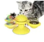 rotating cat toy | multi-function scratching post | interactive pet toy | ultrasonic cleaning