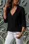 Long sleeve ladies lapel button shirt Meifu Market