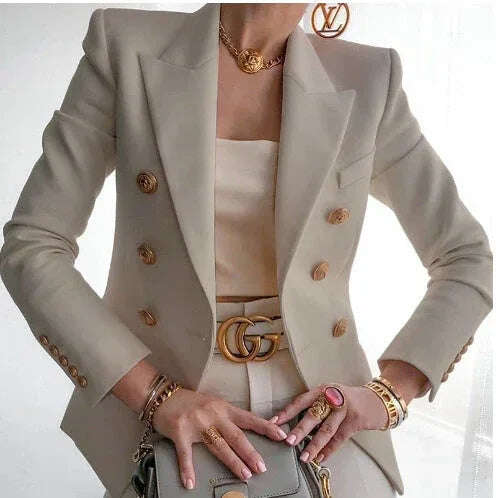 Women's New Solid Color Fashion Casual Suit Short Jacket Meifu Market