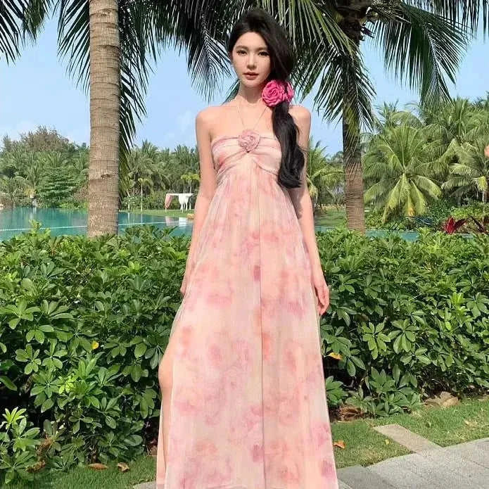 backless halter dress | summer travel dress | sexy womens dress | energy saving