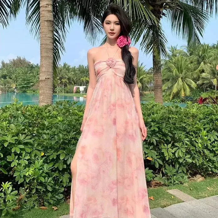 backless halter dress | summer travel dress | sexy womens dress | energy saving