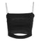 Fashion Hollow Halter Camisole M - back view