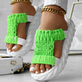 Platform Sandals Summer Braided Knit Hollow Open Toe Slipper Sandals - Anklet Not Included Meifu Market