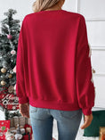 Hemp Bundle Pocket Round Neck Bow Red Christmas Sweater Girl Meifu Market