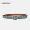 womens thin leather belt | adjustable jeans strap belt | genuine cowhide belt black | energy saving