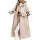 Hooded Windbreaker Long Jacket With Pockets And Drawstring Design Solid Color Knit-Sleeved Trench Coat For Women Clothing Fall Winter Meifu Market