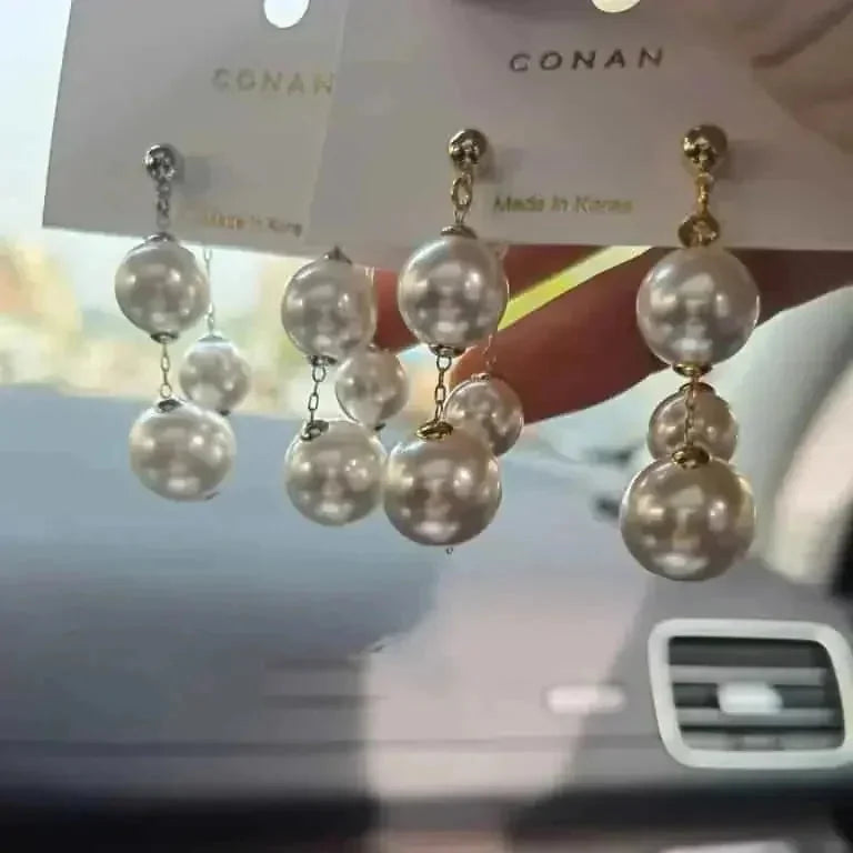 pearl beaded earrings | tassel drop earrings | celebrity inspired jewelry | energy saving