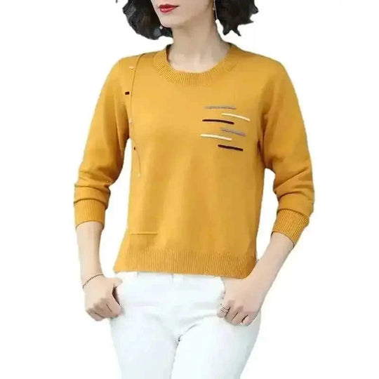 loose fit knit sweater | oversized pullover women | breathable cotton blend | ultrasonic cleaning