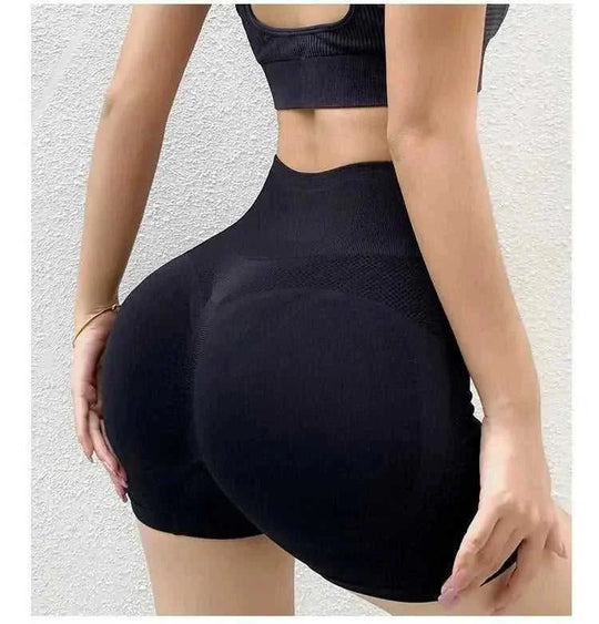 high-waisted yoga shorts | seamless leggings for women | butt lifting gym shorts | energy saving