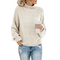 Solid Turtleneck Pullover Sweater Winter Fashion Casual Knitted Long-Sleeved Top Women's Clothing Meifu Market