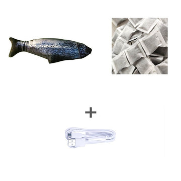 Electric Fish Cat Toy - Jumping Simulation Interactive USB Rechargeable