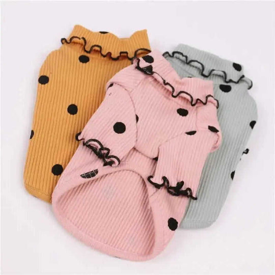 Dot turtleneck dog bottoming shirt 3XL - alternative view