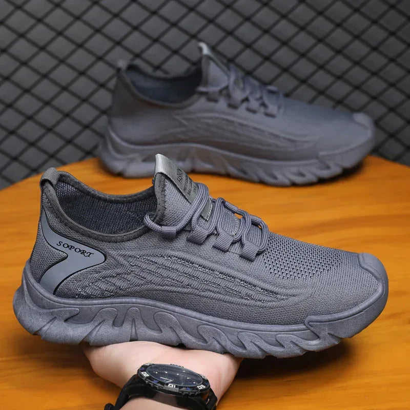 Spring New Breathable Thin Mesh Flyknit Casual Versatile Men's Sneakers Meifu Market