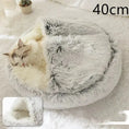 2-in-1 Dog & Cat Bed - Round Plush Warm Winter Pet House Meifu Market
