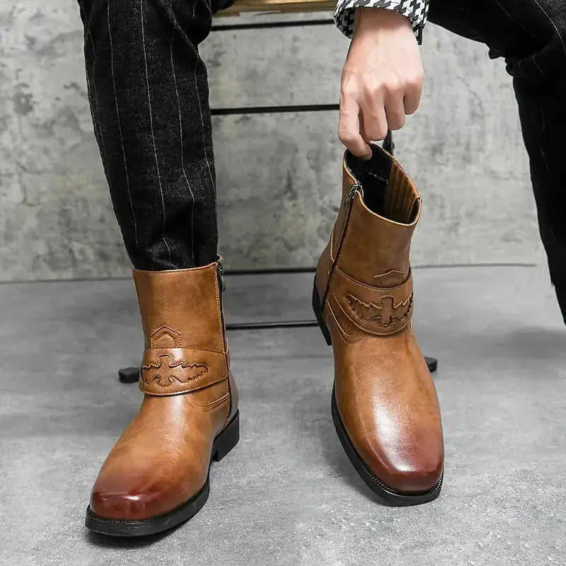 Large Size Western Style Men's Cowboy Boot Meifu Market