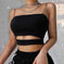Fashion Hollow Halter Camisole M - in use demonstration