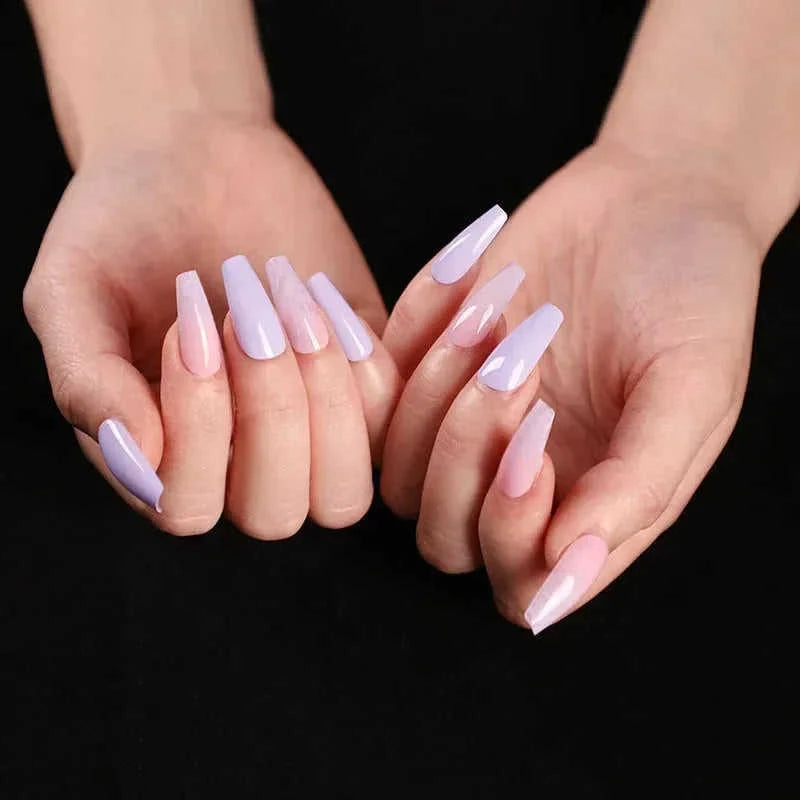 press-on nails for women | coffin shaped acrylic nails | long stiletto fake nails | energy saving