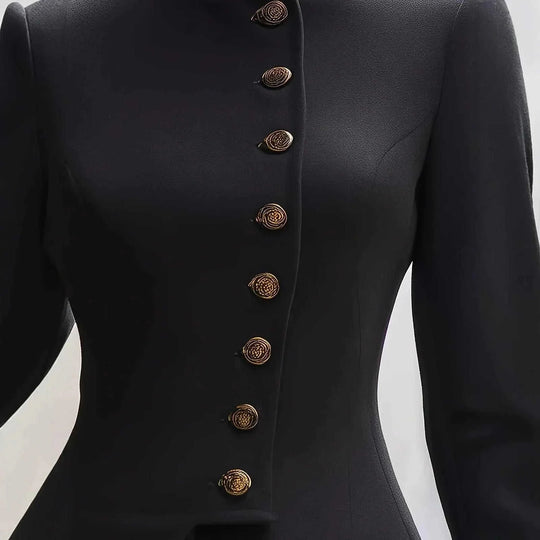 irregular hem coat | slim-fit halloween jacket | polyester blend fabric | energy saving
