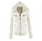 Fashion Detachable Hooded Jacket With Pockets Casual Solid Color Zipper Long Sleeve Leather Coat Autumn Winter Women's Clothing Meifu Market