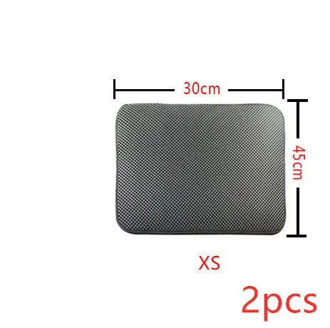 Double Layer Litter Cat Bed Pads Pet Cat Litter Mat Trapping Pets Litter Box Mat Pet Product Bed For Cats House Clean Mat Meifu Market