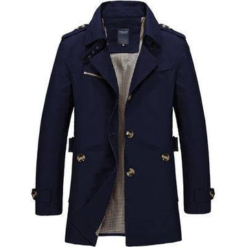 Men's casual jacket mid-length trench coat Meifu Market