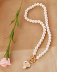 Love pearl retro necklace women