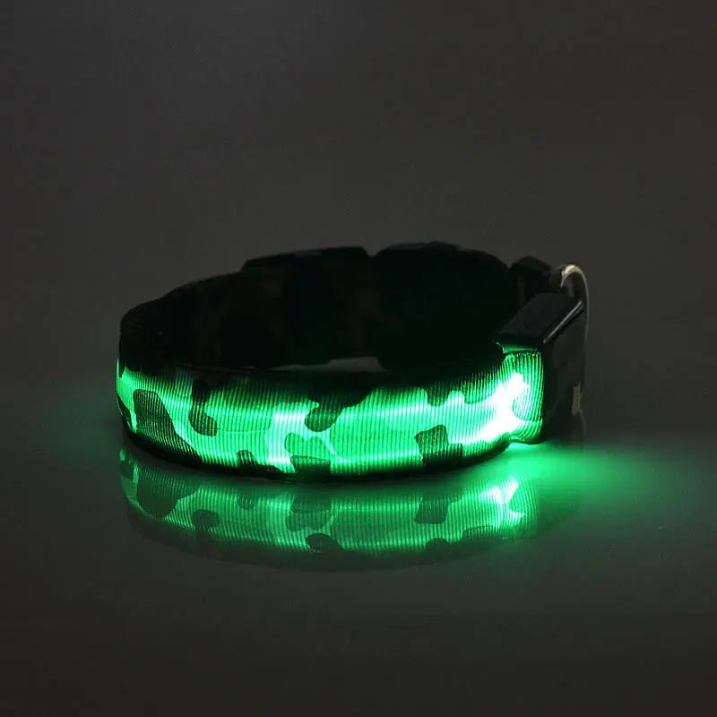 Camouflage pet supplies luminous dog collar Meifu Market