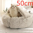 2-in-1 Dog & Cat Bed - Round Plush Warm Winter Pet House Meifu Market