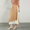 Women's Summer High Waist Irregular Color Matching Chiffon Skirt Meifu Market
