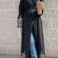 embroidered long cardigan | beaded kaftan robe | arabic style abaya | ultrasonic cleaning