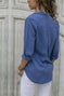 Long sleeve ladies lapel button shirt Meifu Market