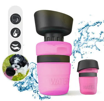 Dog Water Bottle - Foldable Travel Dispenser Portable 520ml