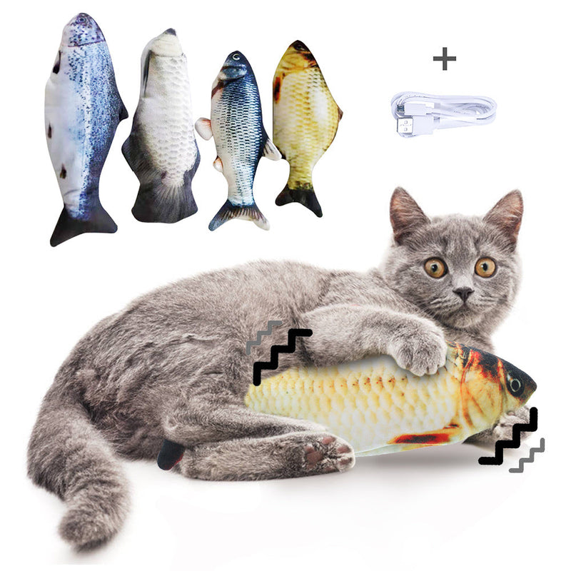Electric Fish Cat Toy - Jumping Simulation Interactive USB Rechargeable Meifu Market