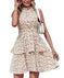 backless summer dress | boho printed halter dress | ruffle trim beach dress | ultrasonic cleaning