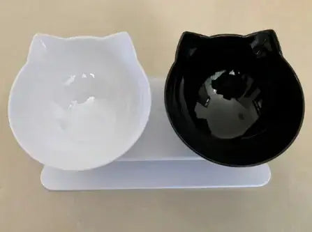 New Inclined Food Cat Ear Oblique Mouth Transparent Single Pet Bowl Meifu Market