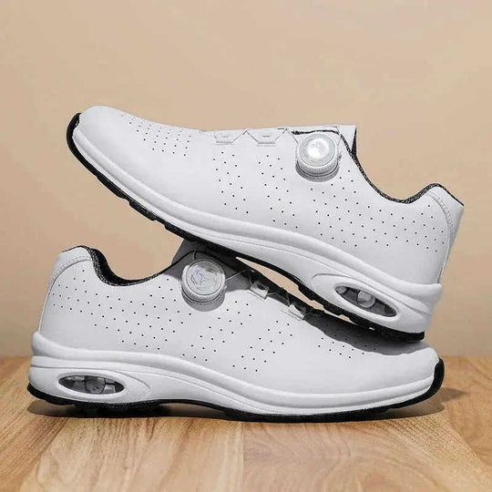 Men's Lightweight Casual Shoes - Soft Shock-Absorbing Sneakers Low Top All-Match White - close-up detail shot