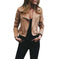 Lapel And Diagonal Zipper Short Women's Clothing Meifu Market