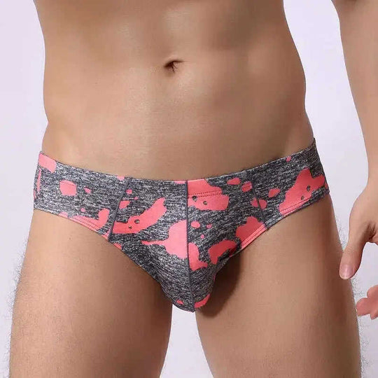 Men's Nylon Camouflage Print Briefs Mid-Rise Triangle Underwear Meifu Market