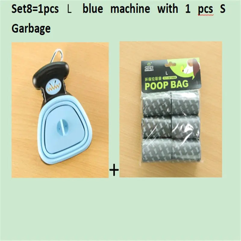 Dog Pet Travel Foldable Pooper Scooper With 1 Roll Decomposable bags Poop Scoop Clean Pick Up Excreta Cleaner Epacket Shipping Meifu Market