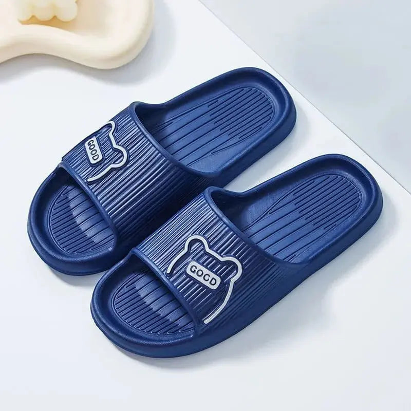 cartoon bear slippers | eva foam house shoes | lightweight bathroom slippers | energy saving