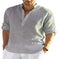cotton linen blend fabric | loose fit long sleeve shirt | mens casual solid color shirt | ultrasonic cleaning