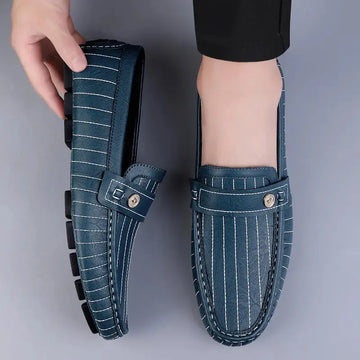 Breathable British Style Black Men's Casual Leather Shoes Meifu Market