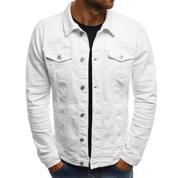 Casual Men Jacket Denim Button Shirt Meifu Market